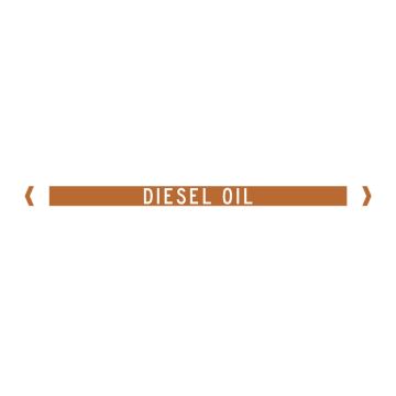 Standard Pipe Marker, Self Adhesive, Diesel Oil - Pack of 10 