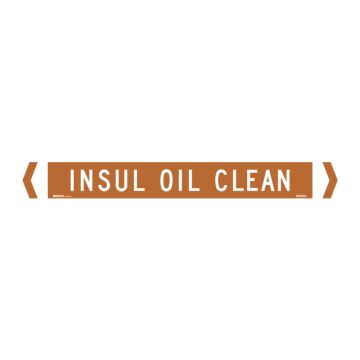 Standard Pipe Marker, Self Adhesive, Insul Oil Clean, Over 75mm O.D. - Pack of 10 