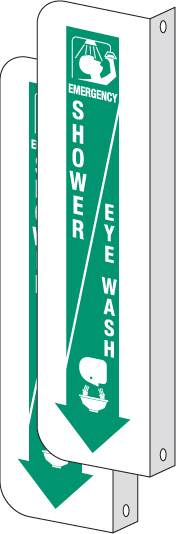 2 Way View First Aid Signs - Shower Eye Wash