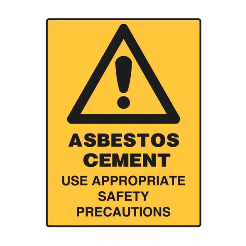Asbestos Sign - Asbestos Cement, 450mm (W) x 600mm (H), Metal