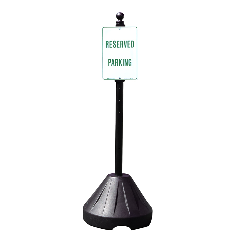 Tip N Roll Portable Stand and Sign Kit - Reserved Parking Sign, 225mm (W) x 335mm (H), Metal