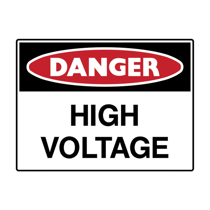 Danger Signs - High Voltage, 600mm (W) x 450mm (H), Metal, Class 1 Reflective