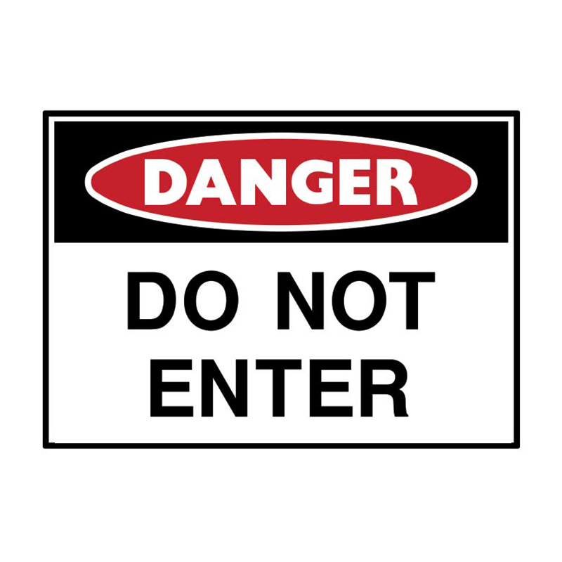 Danger Signs - Do Not Enter, 450mm (W) x 300mm (H), Polypropylene