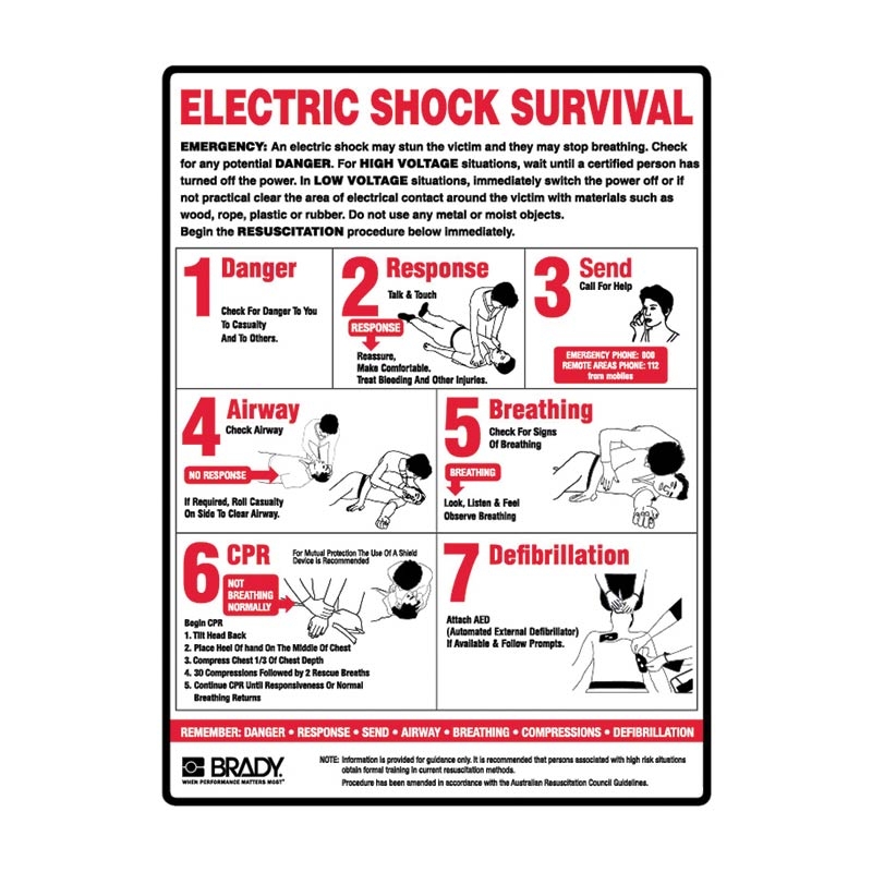 Electric Shock Survival Signs - Polypropylene